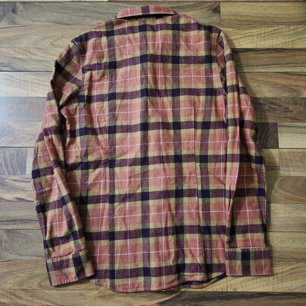 Patagonia Organic Cotton Midweight Fjord Flannel Shirt Vista Burl Red Medium Euc - Picture 10 of 12